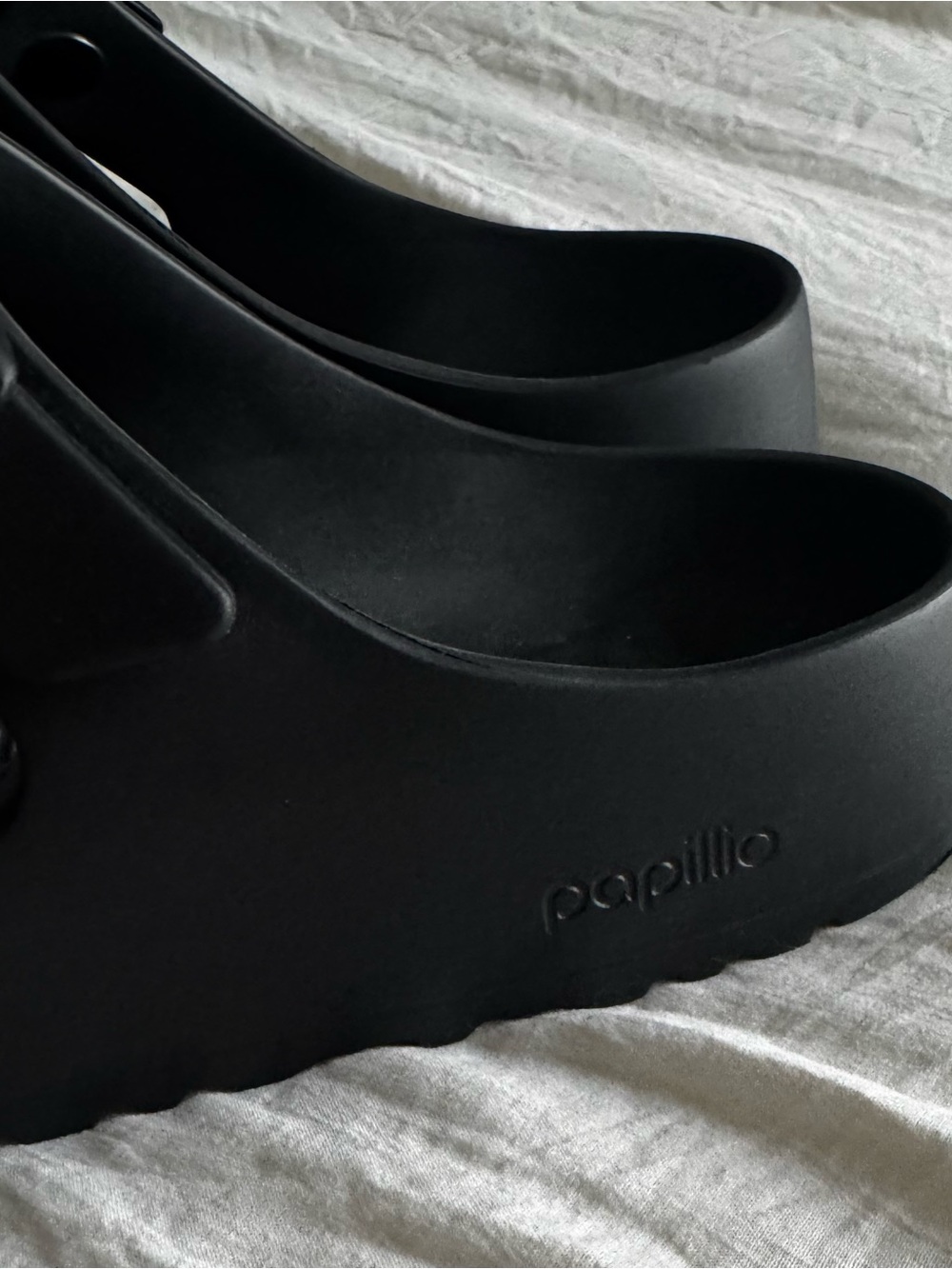 Papillio Black 3-Triple-Strap Sandals Birkenstock 39 Women’s 8 8.5 - Picture 4 of 5